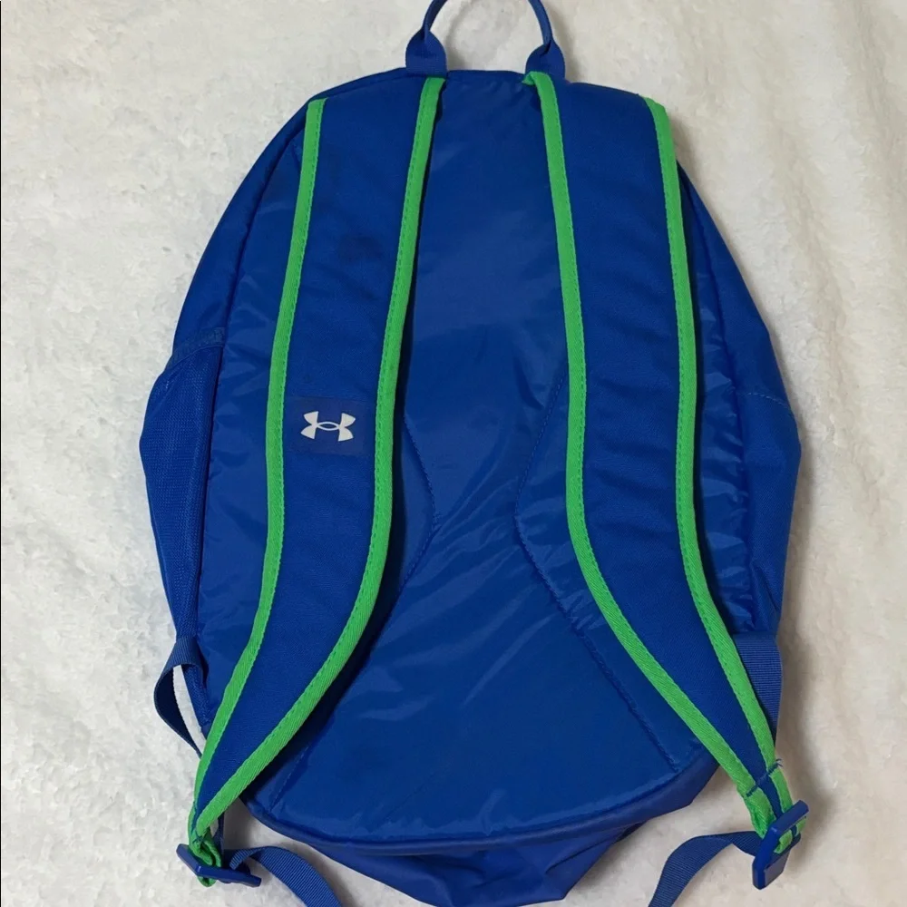Under Armour Royal Blue Backpack with Green Accents